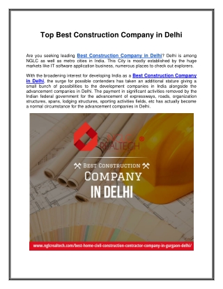 top best construction company in delhi