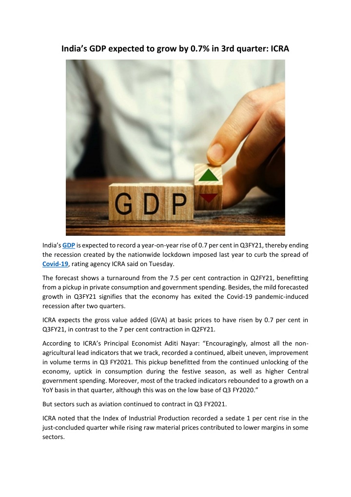 india s gdp expected to grow