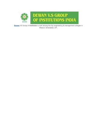 dewan vs group of institutes is rank among