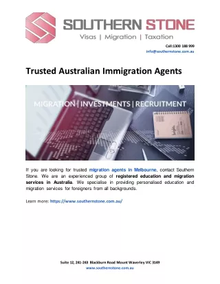 Trusted Australian Immigration Agents
