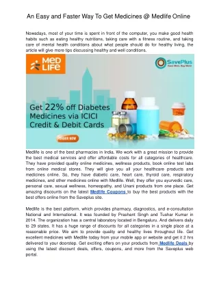 an easy and faster way to get medicines @ medlife