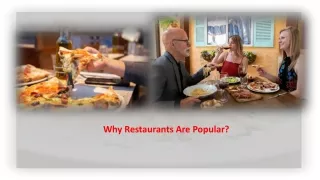 why restaurants are popular