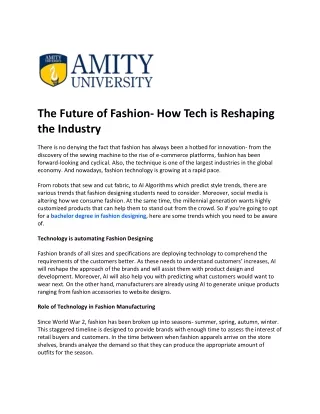 the future of fashion how tech is reshaping