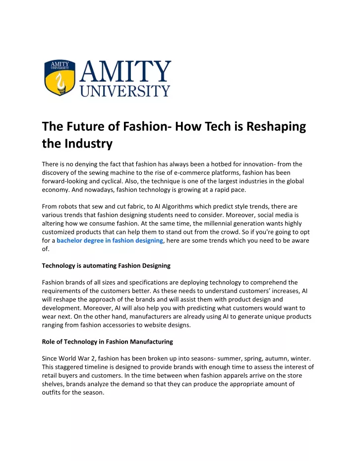 the future of fashion how tech is reshaping