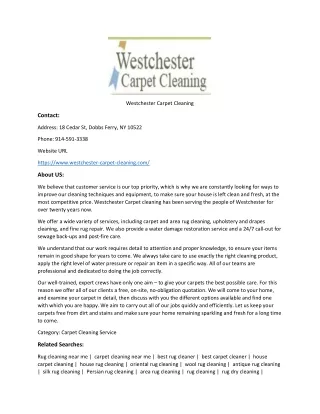 westchester carpet cleaning
