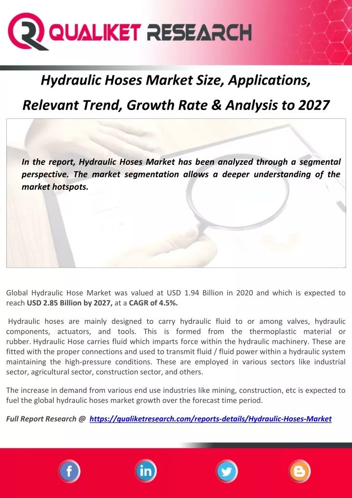 hydraulic hoses market size applications