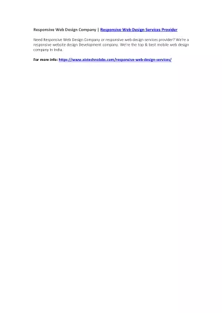 responsive web design company responsive