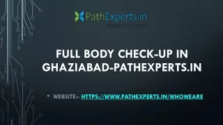 full body check up in ghaziabad pathexperts in
