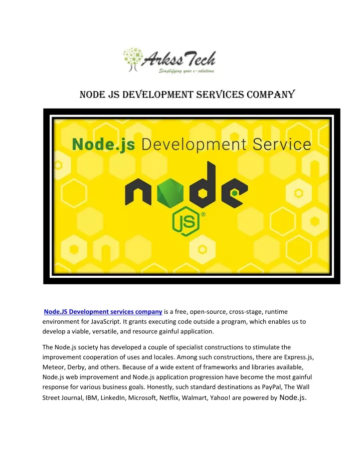 node js development services company