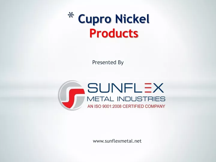 cupro nickel products