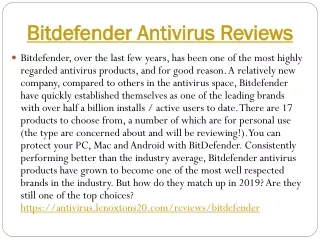 bitdefender antivirus reviews