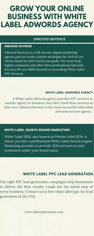 Label Adwords agency | Inbound Revenue