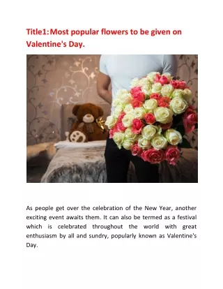 Flower,Chocolate,Cake  and Teddy valentine's day Special