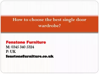 how to choose the best single door wardrobe