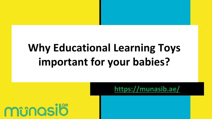 why educational learning toys important for your