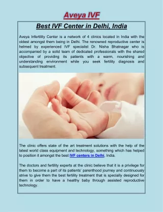 Best IVF Center in Delhi Aveya IVF