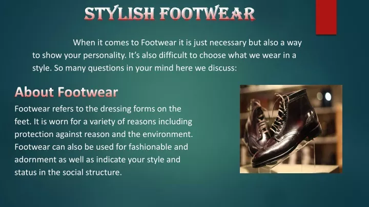 presentation on footwear