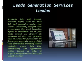 leads generation services london