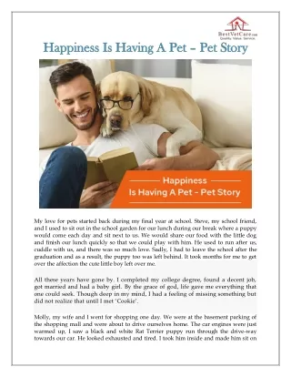 happiness is having a pet happiness is having