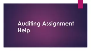 auditing assignment help