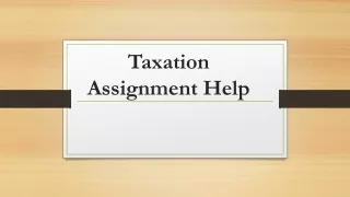 taxation assignment help