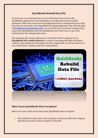 QuickBooks Rebuild Data