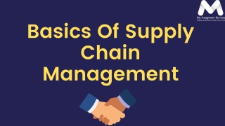 basics of supply chain management