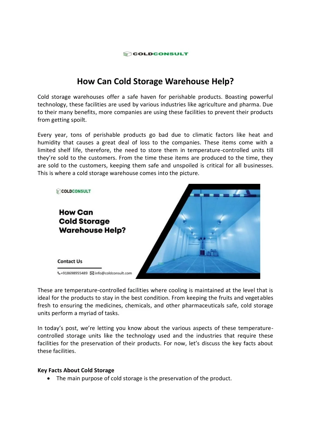 PPT - How Can Cold Storage Warehouse Help? PowerPoint Presentation ...