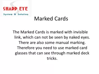 Marked Cards with X- ray Contact Lens