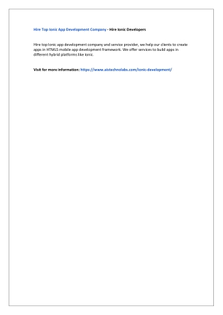 hire top ionic app development company hire ionic