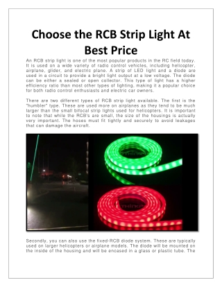 choose the rcb strip light at best price