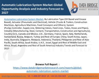 automatic lubrication system market global
