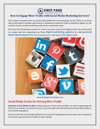 How to Engage More Traffic with Social Media Marketing Services?