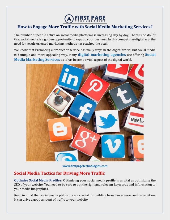 how to engage more traffic with social media