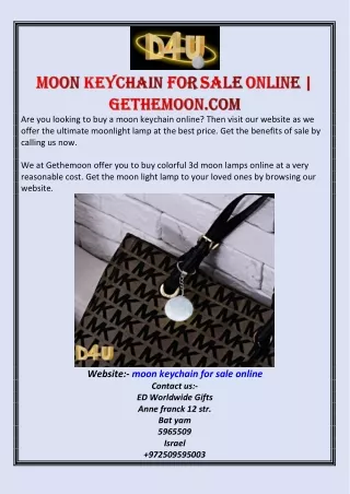Moon Keychain for Sale Online | Gethemoon.com