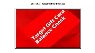 check fast target gift card balance