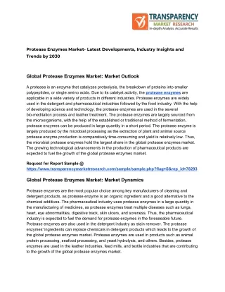 Opportunities for the Key Players in the Global Protease Enzymes Market