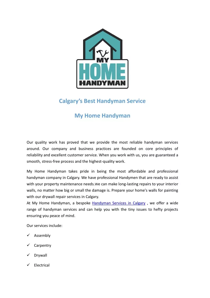 calgary s best handyman service