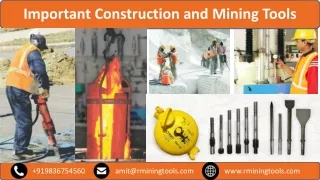 Important Construction and Mining Tools