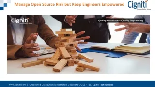 manage open source risk but keep engineers