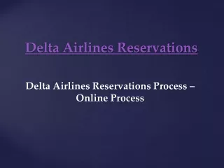 delta airlines reservations