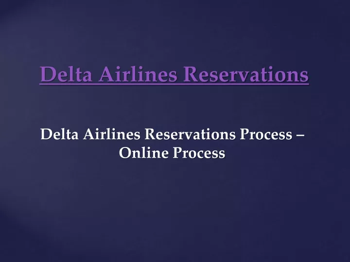 delta airlines reservations