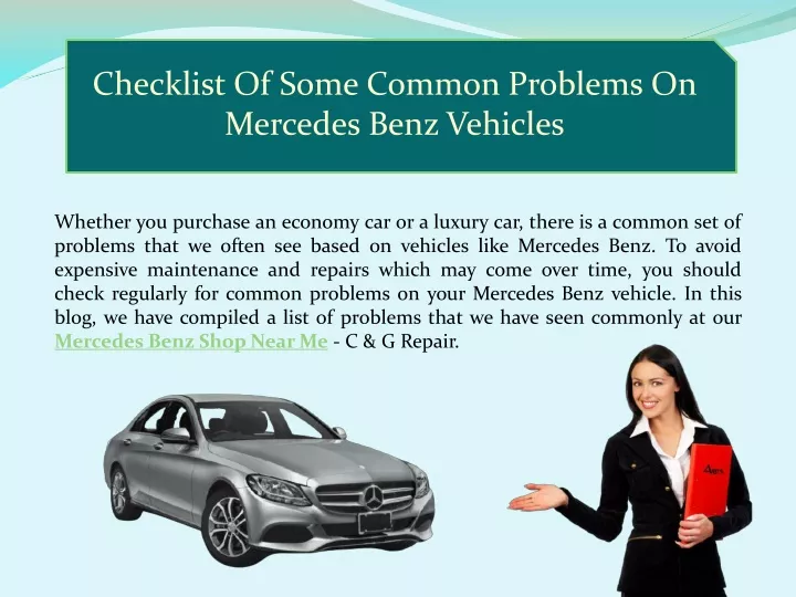 checklist of some common problems on mercedes