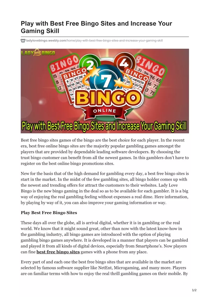 play with best free bingo sites and increase your