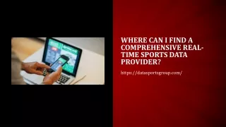 where can i find a comprehensive real time sports data provider
