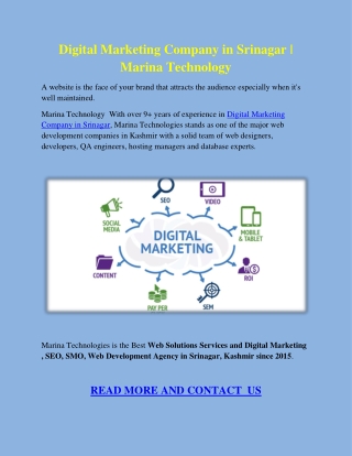 Digital Marketing Company in Srinagar | Marina Technology