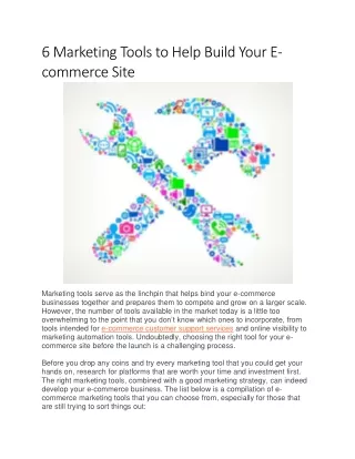6 marketing tools to help build your e commerce