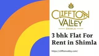 3 bhk Flat For Rent in Shimla