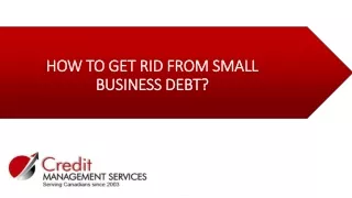How to Get Rid from Small Business Debt?