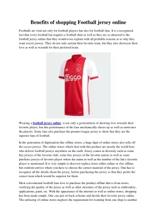 Benefits of shopping Football jersey online